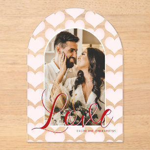 Valentines Day Arch Custom Photo Card Acrylic Invitations
