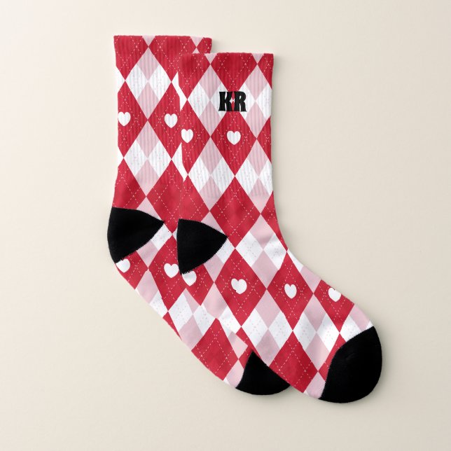 Valentine's Day Argyle Socks (Pair)