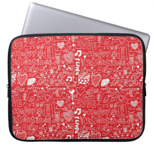 Valentine's day art laptop sleeve