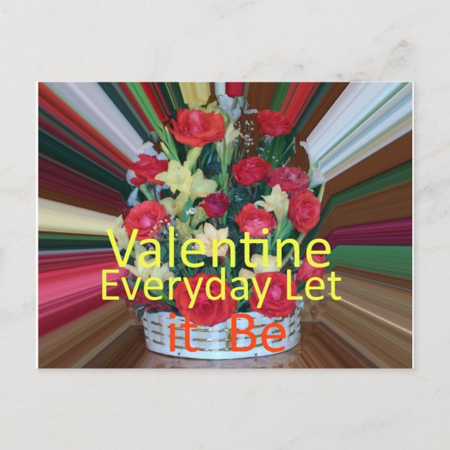 Valentine's Day Art Print Holiday Postcard (Front)