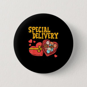 Valentines Day Baby Special Labor Delivery Nurse W 2 Inch Round Button