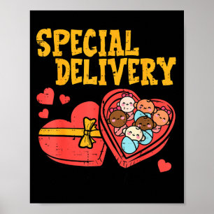 Valentines Day Baby Special Labor Delivery Nurse W Poster
