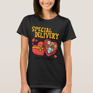 Valentines Day Baby Special Labor Delivery Nurse W T-Shirt