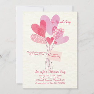 Valentine's Day Balloons Invitation