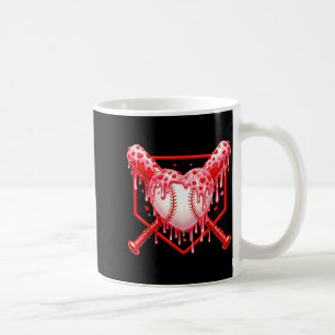 Valentines Day Baseball Boys Ice Cream Drip Heart Coffee Mug