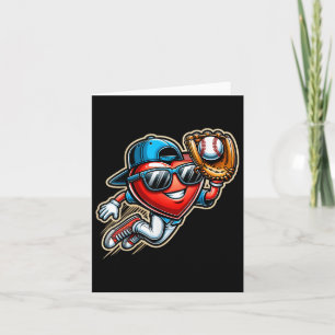 Valentines Day Baseball Boys Kids Funny Card