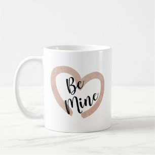 Valentine's Day Be Mine Cute Pink Heart Coffee Mug