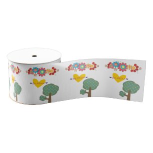 Valentine's Day Be Mine Floral Ribbon Grosgrain Ribbon
