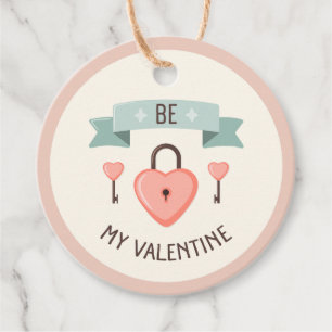 Valentines day - Be my valentine Favour Tags