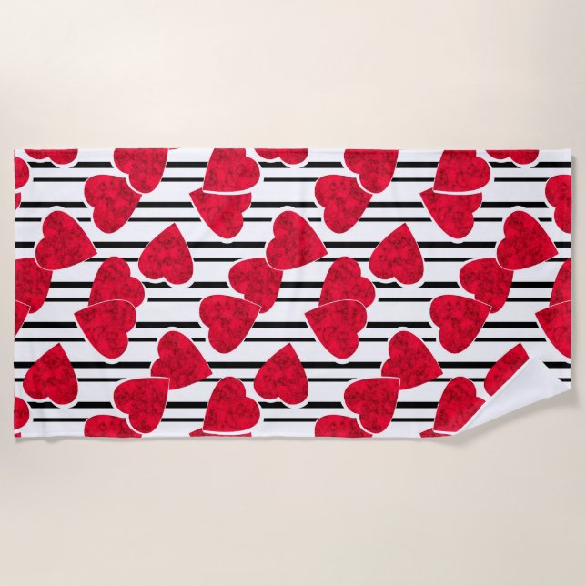 Valentine's day   beach towel (Front)