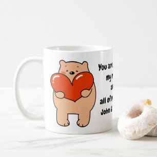 Valentine's Day Bear Love Heart Coffee Mug