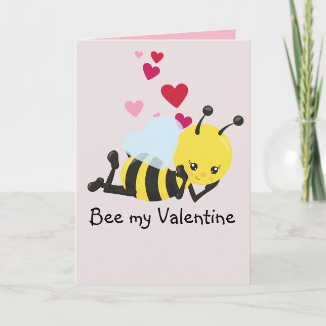 Valentine's Day Bee My Cute Greeting card (Front)