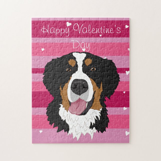 Valentines Day Bernese Mountain Dog   Jigsaw Puzzle (Vertical)