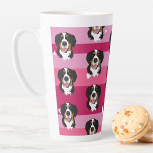 Valentines Day Bernese Mountain Dog  Latte Mug