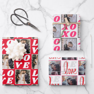 Valentines Day Best Love Xoxo Photo Gift Wrapping Paper Sheet