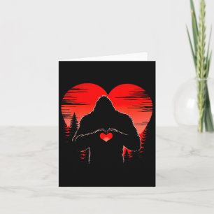 Valentines Day Bigfoot Gifts For Kids Sasquatch He Card