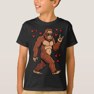 Valentines Day Bigfoot Rock Rocker Sasquatch Men B T-Shirt