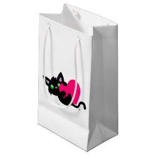 Valentine's Day Black Kitty Gift Bag