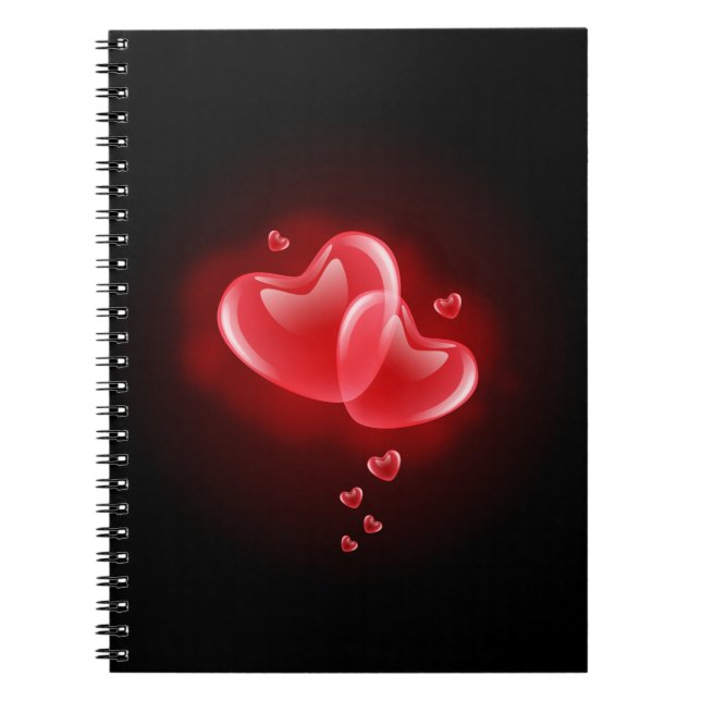 Valentine's day blazing hearts notebook (Front)