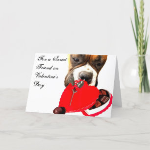 Valentine's Day Boxer greeting card