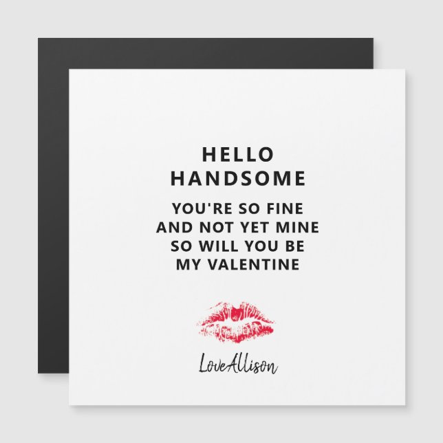 Valentines Day Boyfriend Poem Personalized Magnet (Front/Back)
