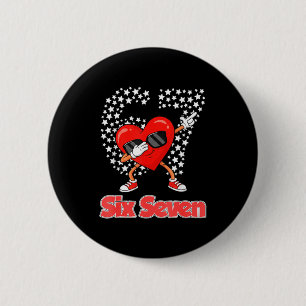 Valentines day boys kids girls hearts dabbing six 2 inch round button