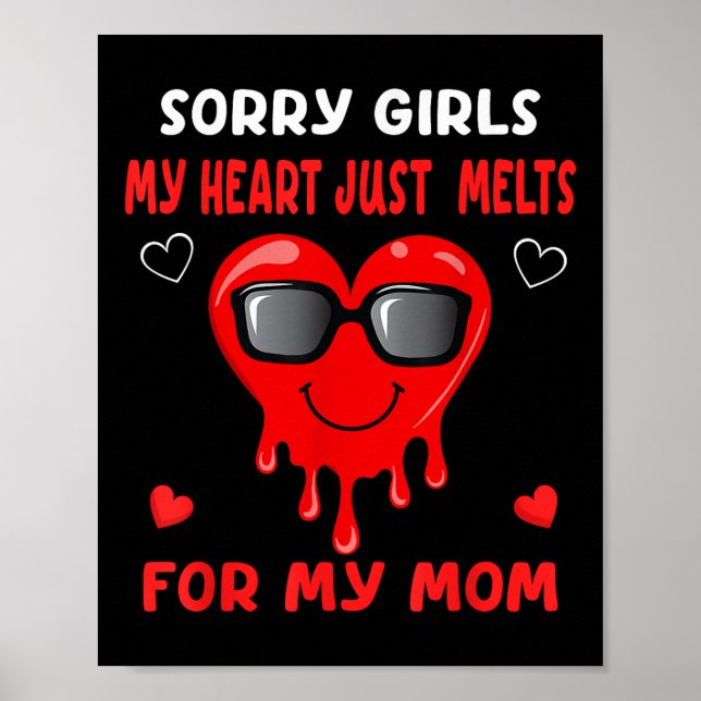 Valentines Day Boys Kids Son My Heart Just Melts F Poster (Front)