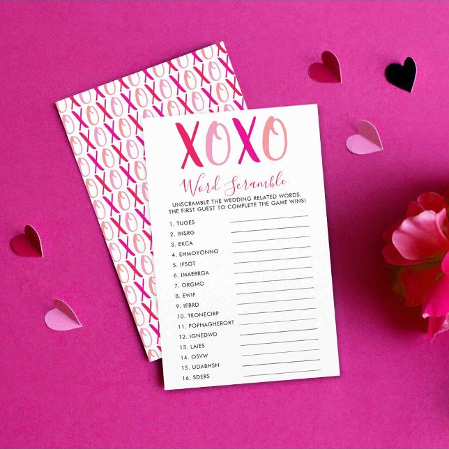 Valentine's Day Bridal Shower Word Scramble Game (Creator Uploaded)
