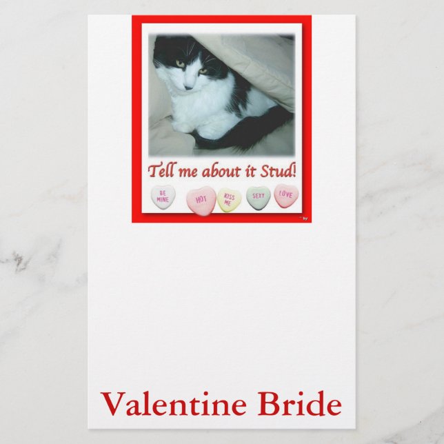 Valentine's Day Bride/Wedding Stationery (Front)