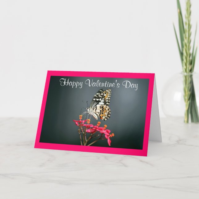 Valentine's Day Butterfly Greeting Card (Front)