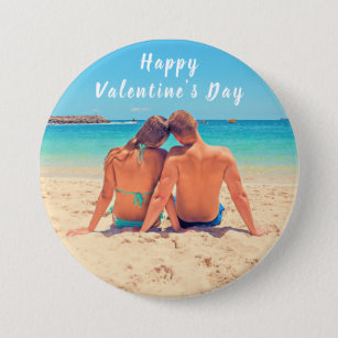 Valentine's Day Button - Custom Photo and Text