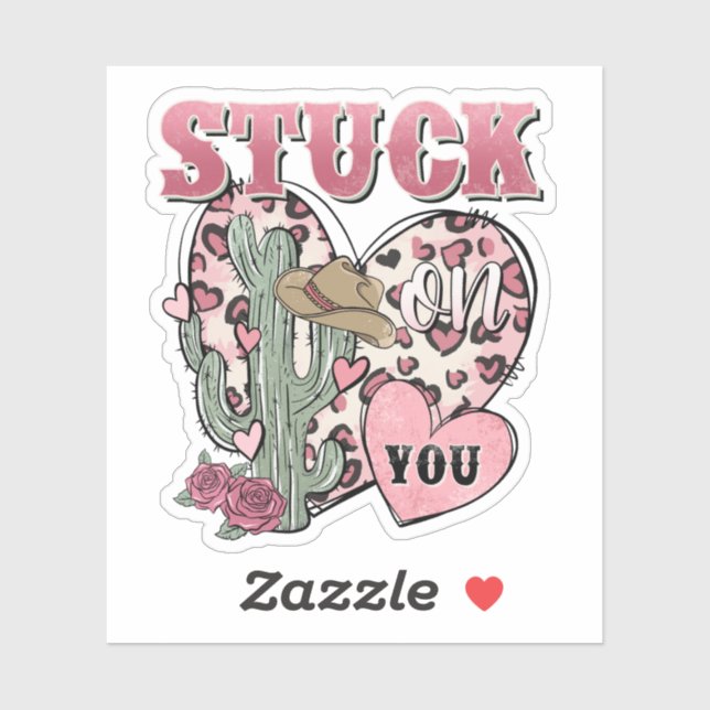 Valentine's Day Cactus Hearts Stuck on You (Sheet)