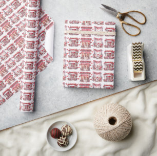 Valentine's Day Caffe Romantic Wrapping Paper