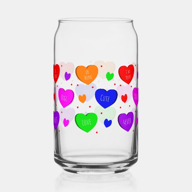 Valentine's Day Can Glass (Front)
