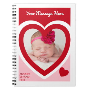 Valentine's Day Candy Hearts Box Custom Photo Notebook