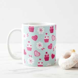 Valentine's Day Candy Hearts Cupcakes Flowers Coffee Mug