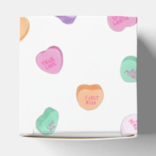 Valentines Day Candy Hearts Pattern Favor Box