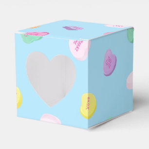 Valentines Day Candy Hearts Pattern Favor Box
