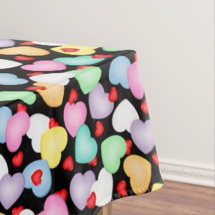 Valentine's Day Candy Hearts Pattern Tablecloth