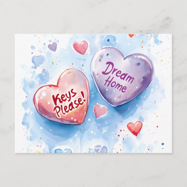 Valentine's Day Candy Realtor, Realty Marketing Postcard (Front)