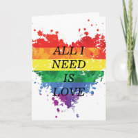 Valentine's Day Card - All I Need Is Love