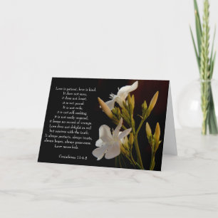 Valentine's Day Card;  Corinthians-Love is patient Holiday Card