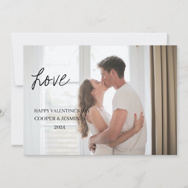 Valentines Day Card - Covered with Love, Dark (Front)