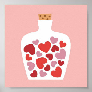 Valentine's Day card design Poster