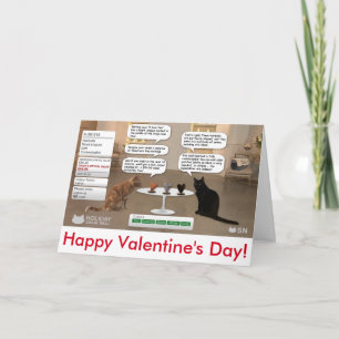 Valentine's Day card for cat lovers