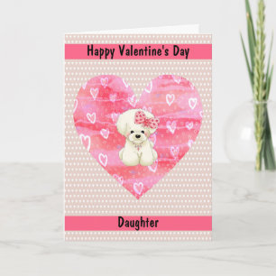 Valentine's Day Card for Daughter w/Cute Dog