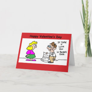 Valentine's Day Card for Geek