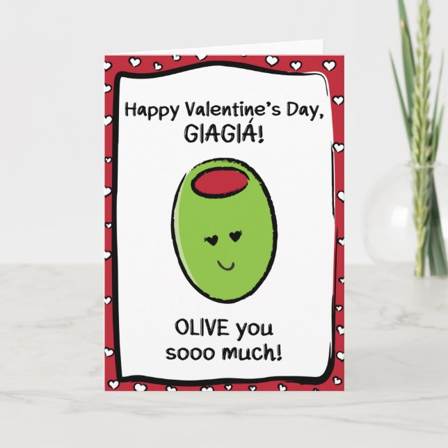 Valentine's Day Card for Giagiá (Front)