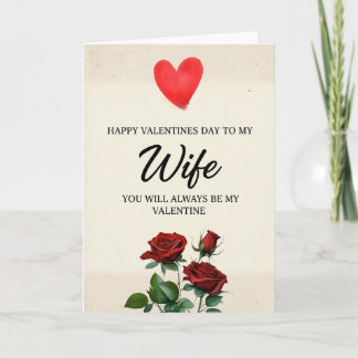 Valentines Day Card for Wife, Happy Valentines 