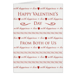 Valentine's Day Card from Both of Us, From Couple